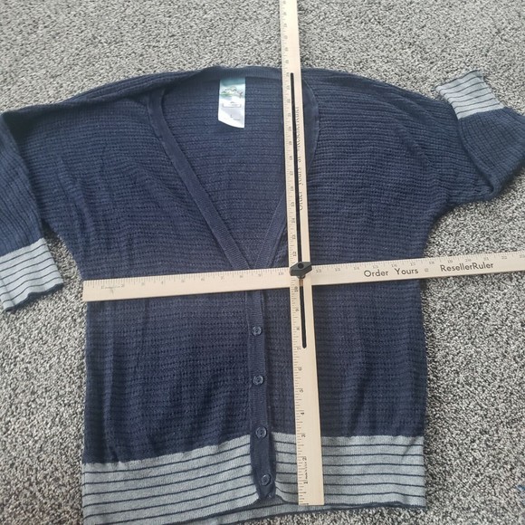 ANTHROPOLOGIE APHORISM Cardigan LARGE Blue and Gray - Picture 2 of 7